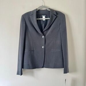 NWT 100% Silk Gray Blazer Jones New York